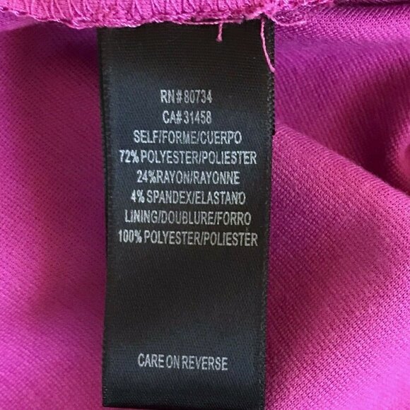 BCBG Paris Womens Sz 2 Purple Black Straps Color Block Body Con Dress - Picture 5 of 7